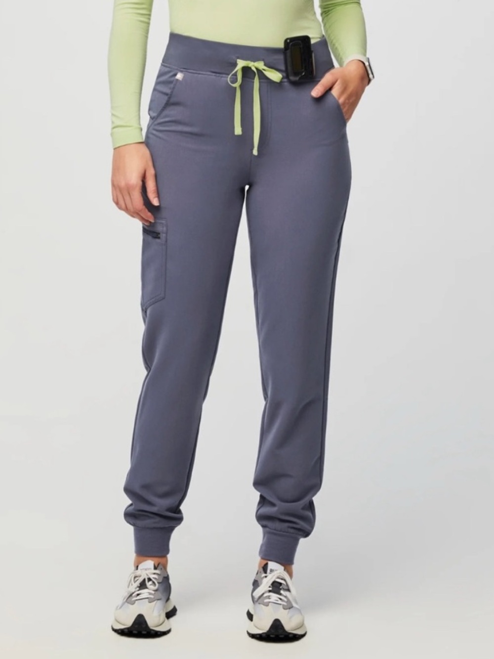 Figs High Waisted Zamora Jogger Scrubs in Space Navy